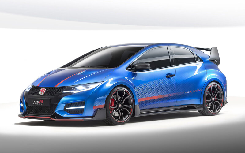 Blue Honda Civic Type R