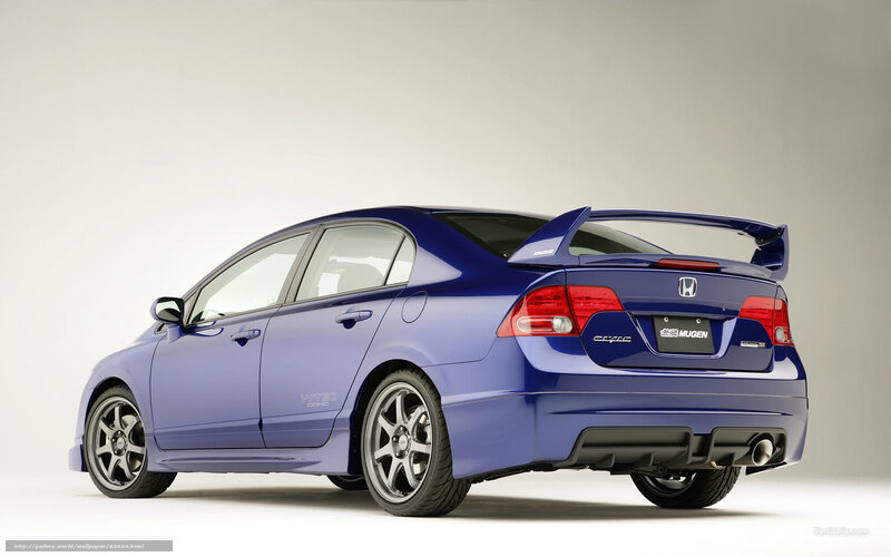 blue honda civic with mugen body kit