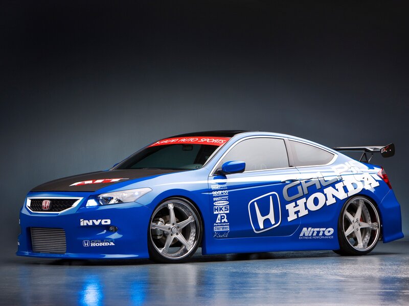 blue honda coupe race car