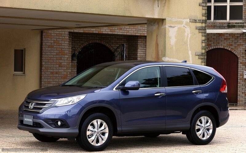 Blue Honda Cr-v — Neutral, Afternoon