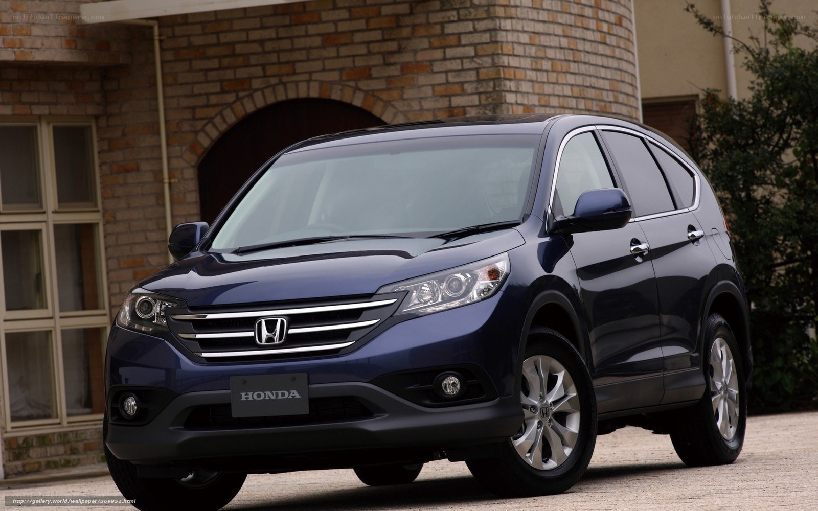 Blue Honda CR-V parked outside