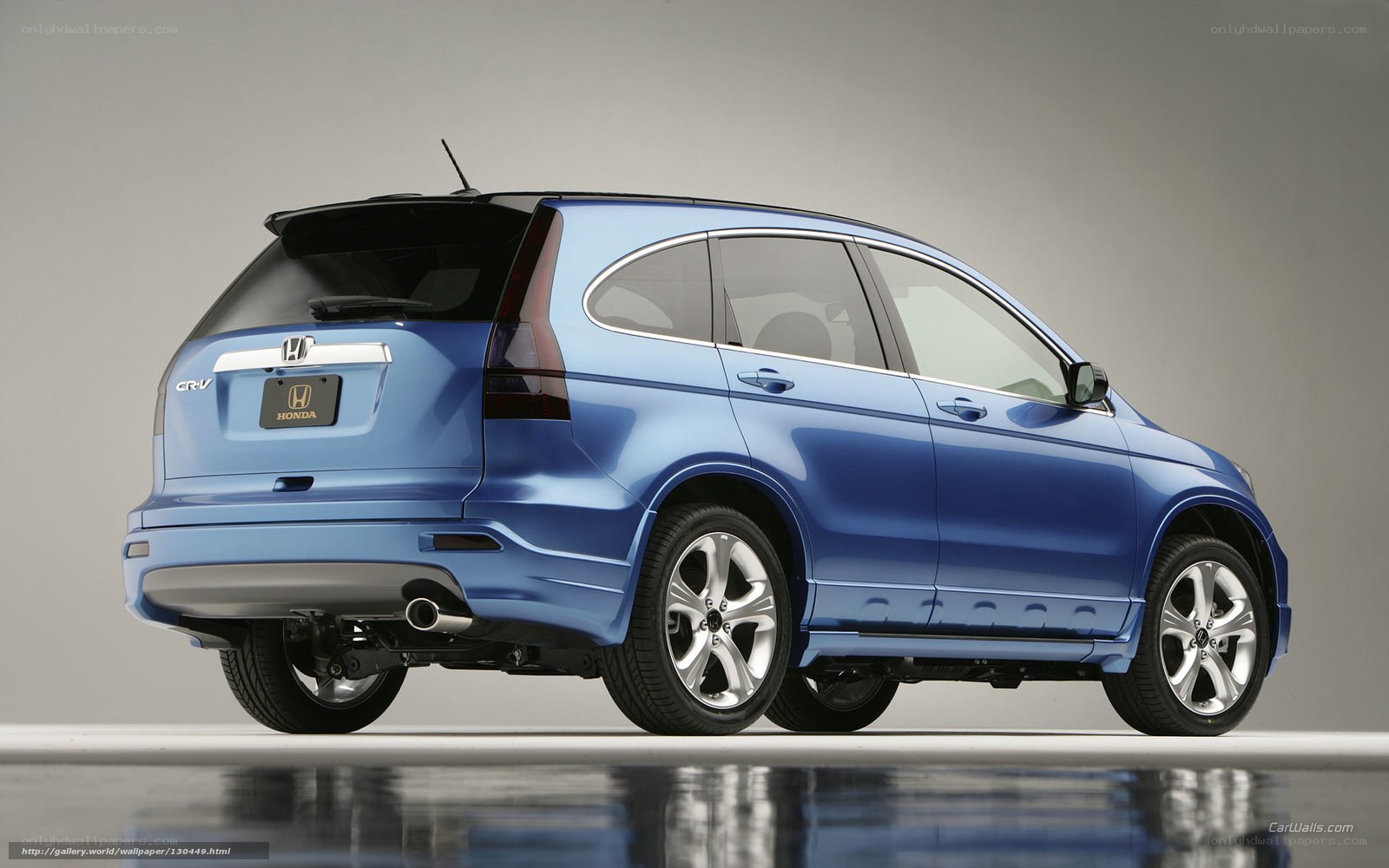 Blue Honda CR-V rear view