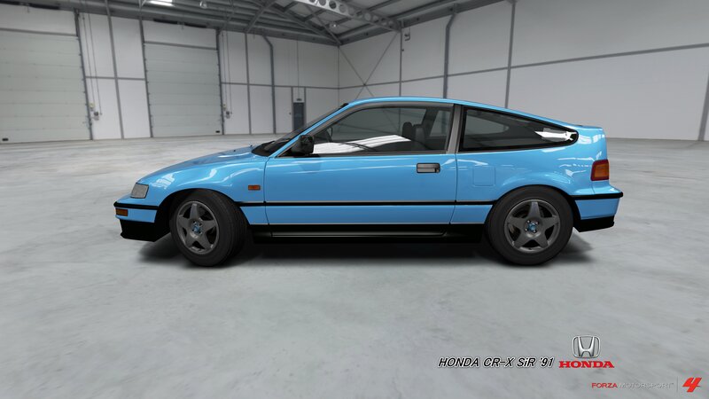 Blue Honda CR-X Car — Light Blue