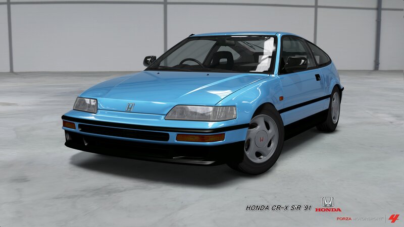 Blue Honda CR-X Car