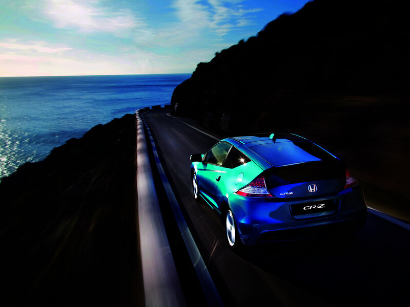 Blue Honda CR-Z — Dramatic