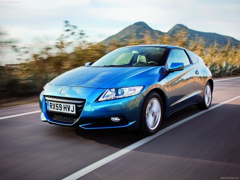 blue honda cr-z in motion