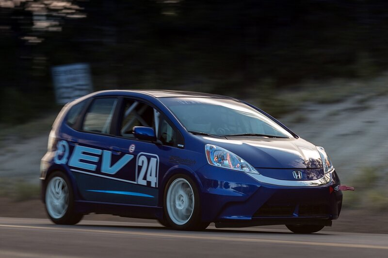 Blue Honda EV-24 race car
