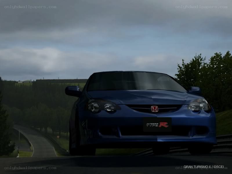 blue honda integra type r