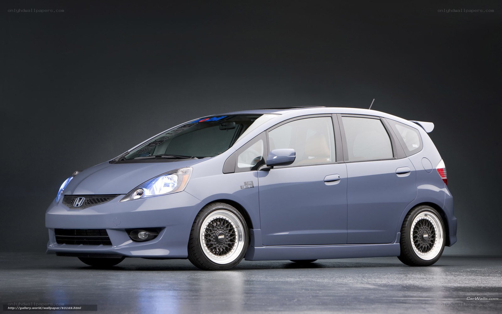 blue honda jazz hatchback