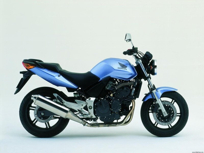 Blue Honda Motorcycle — Neutral, Photograph, Seat, Exhaust, Headlight, Black