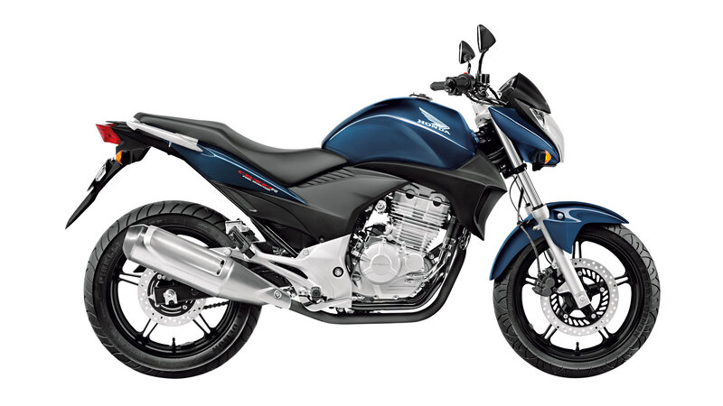 Blue Honda Motorcycle — Neutral, Photograph, Seat, Exhaust, Headlight