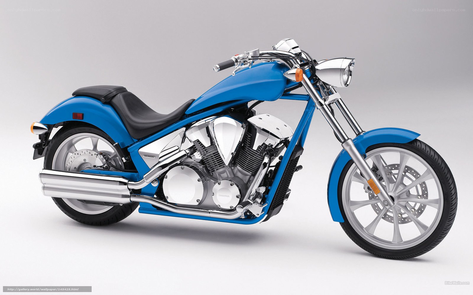 Blue Honda motorcycle