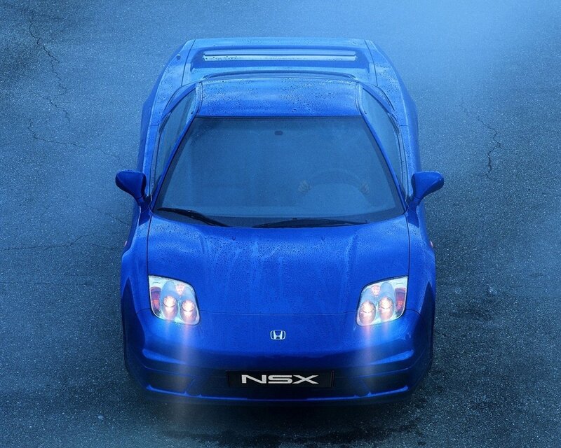 Blue Honda NSX car