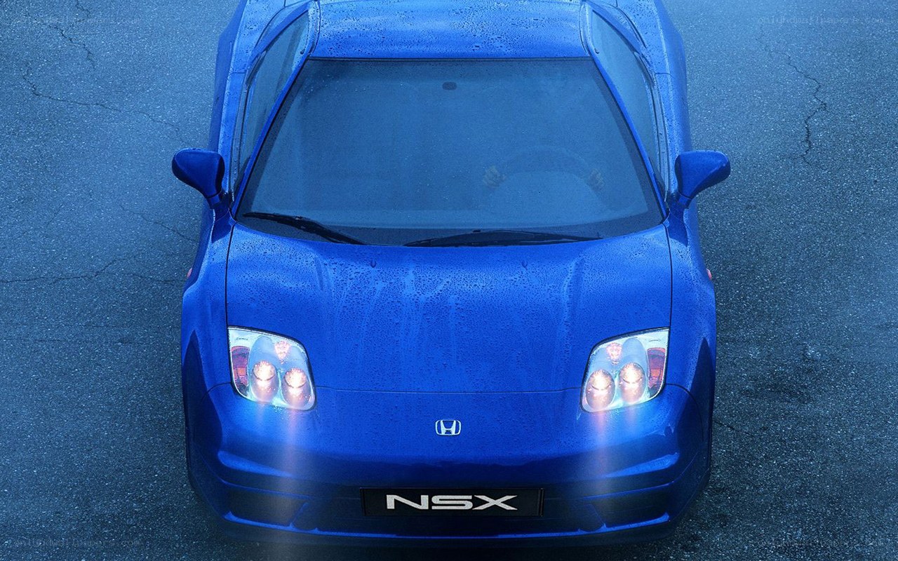 Blue Honda NSX car