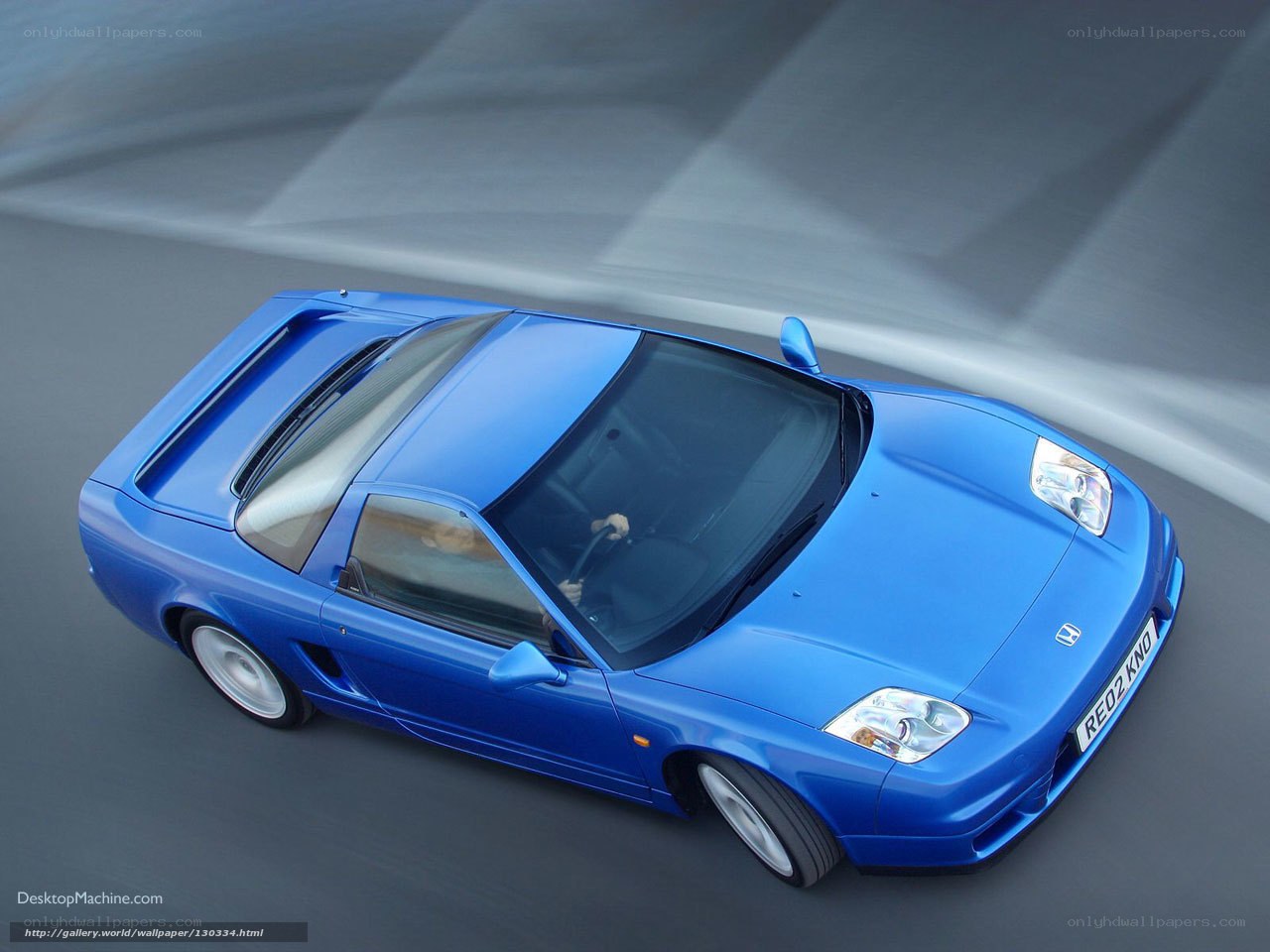 Blue Honda NSX sports car