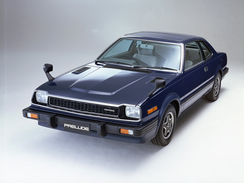 Blue Honda Prelude Car