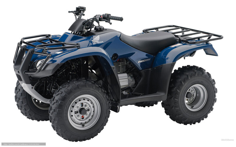 Blue Honda Recon ATV — Neutral