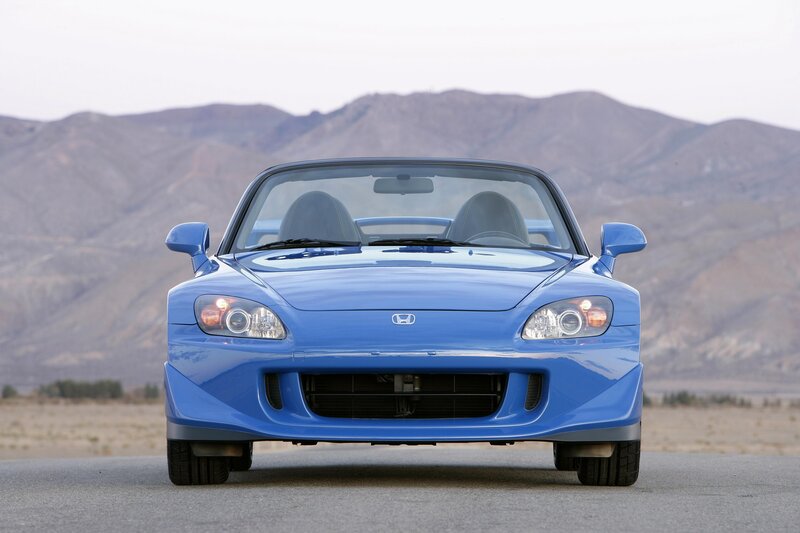 Blue Honda S2000 sports car