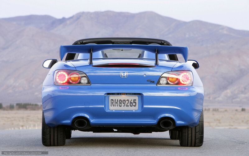 Blue Honda S2000 sports car