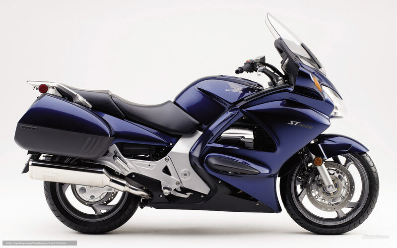 Blue Honda ST1300 motorcycle