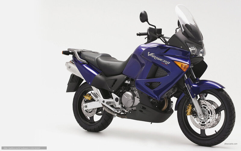 Blue Honda Varadero motorcycle