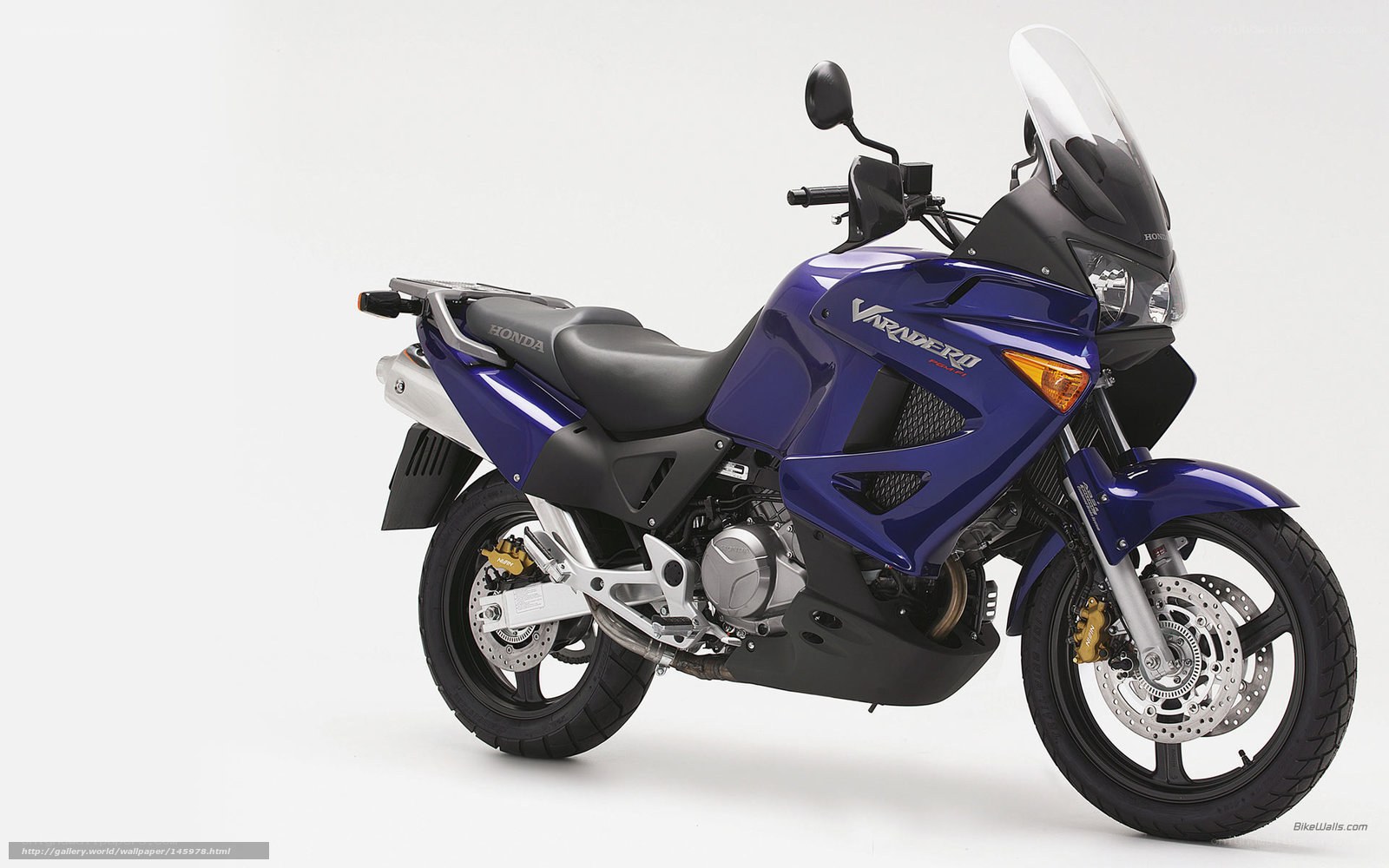Blue Honda Varadero motorcycle