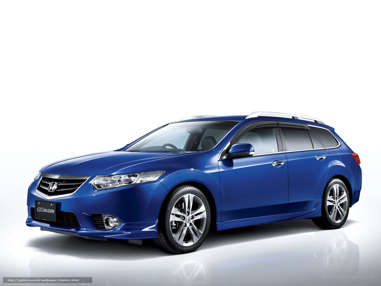 blue honda wagon car