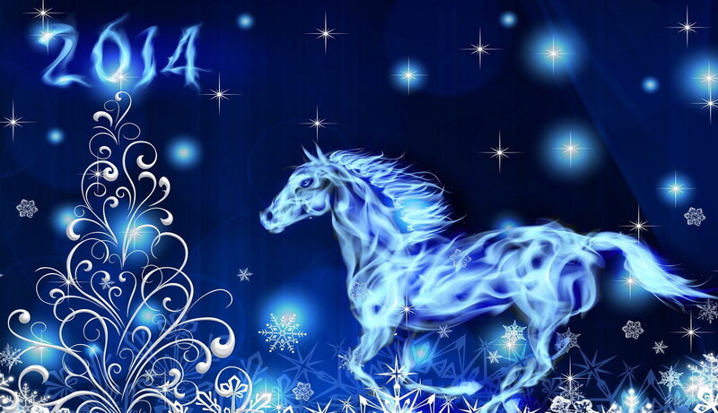 Blue Horse in Motion — Magical