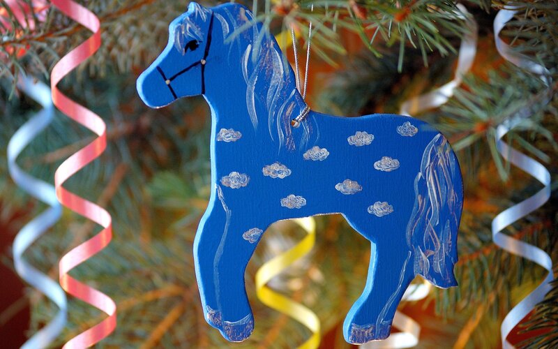 Blue Horse Ornament