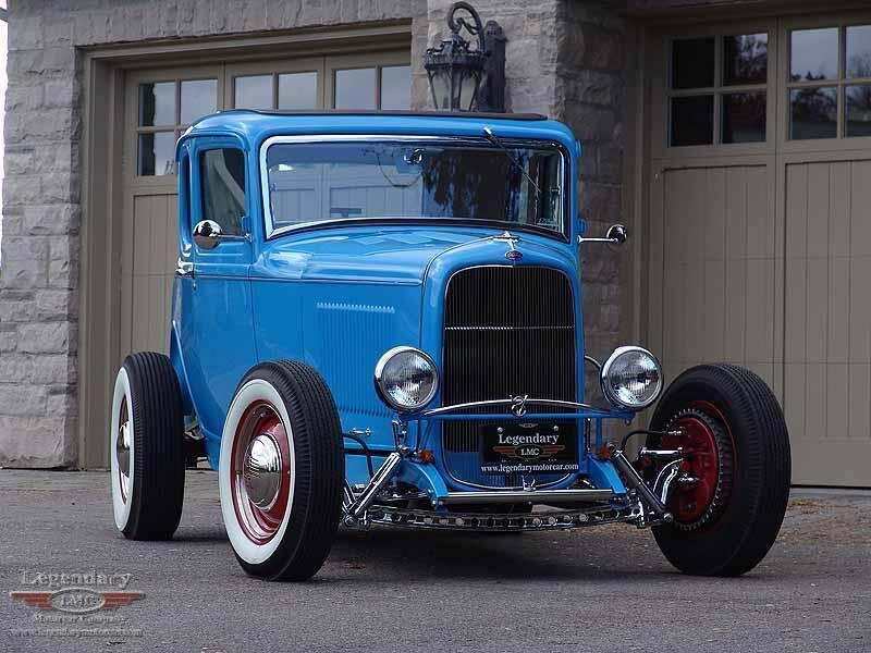 Blue Hot Rod Car — Classic, Afternoon