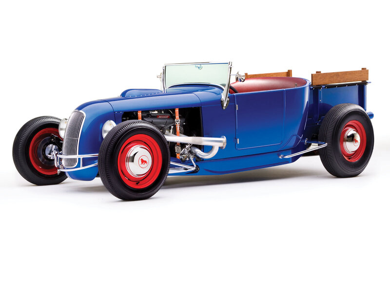 Blue Hot Rod Car — Clean, Photograph