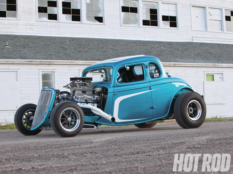 Blue Hot Rod Car — Dramatic, Afternoon