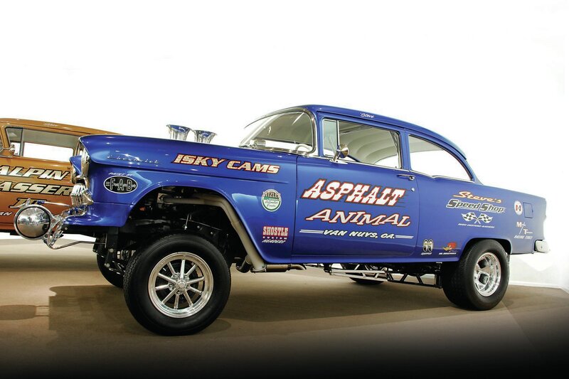 Blue Hot Rod Car — Dramatic, Photograph, Tires