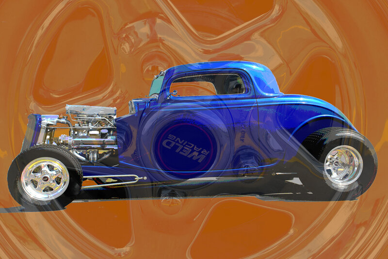 Blue Hot Rod Car — Dynamic
