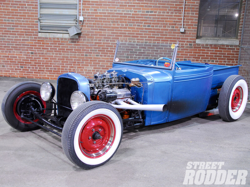 Blue Hot Rod Car — Industrial, Photograph