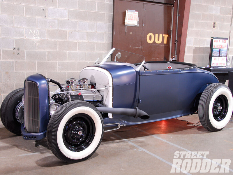 Blue Hot Rod Car — Industrial