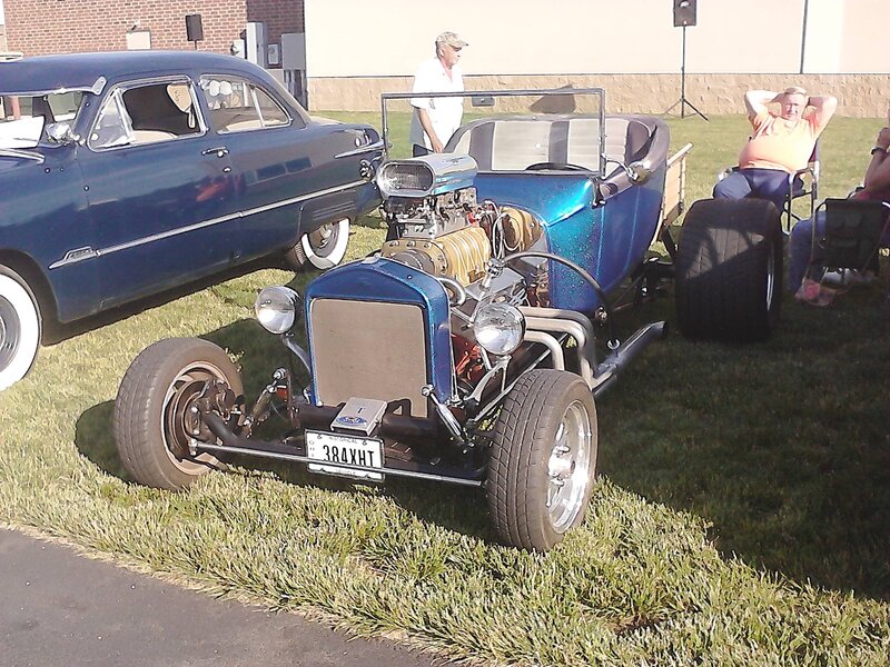 Blue Hot Rod Car — Outdoor, Afternoon, Photograph, Classic Car