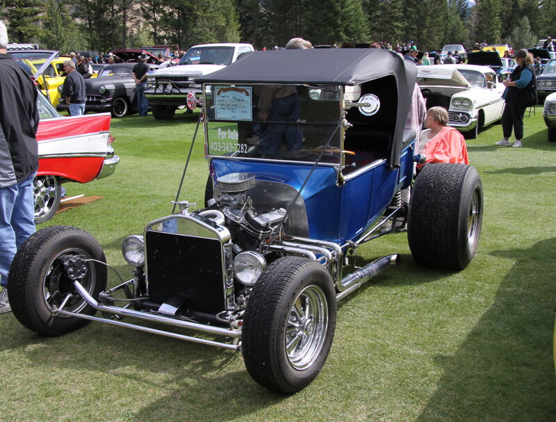 Blue Hot Rod Car — Outdoor, Afternoon