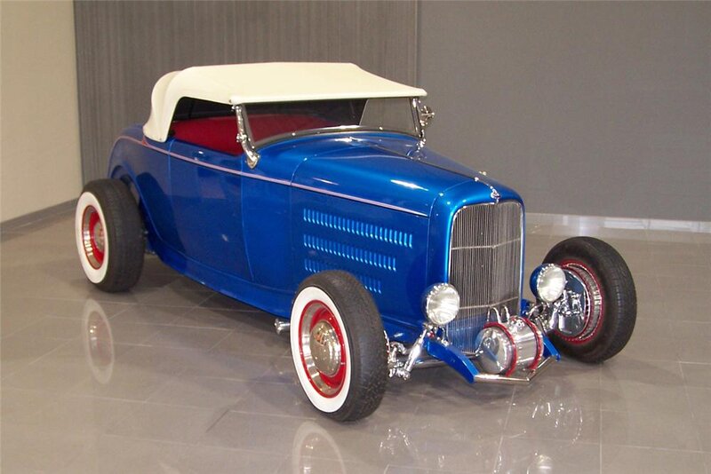 Blue Hot Rod Car — Showroom