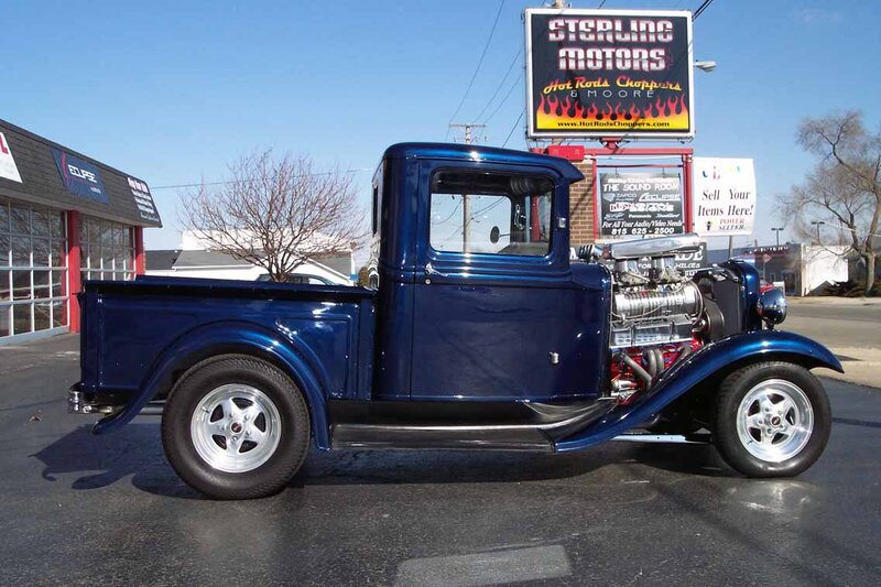 Blue Hot Rod Truck — Clear