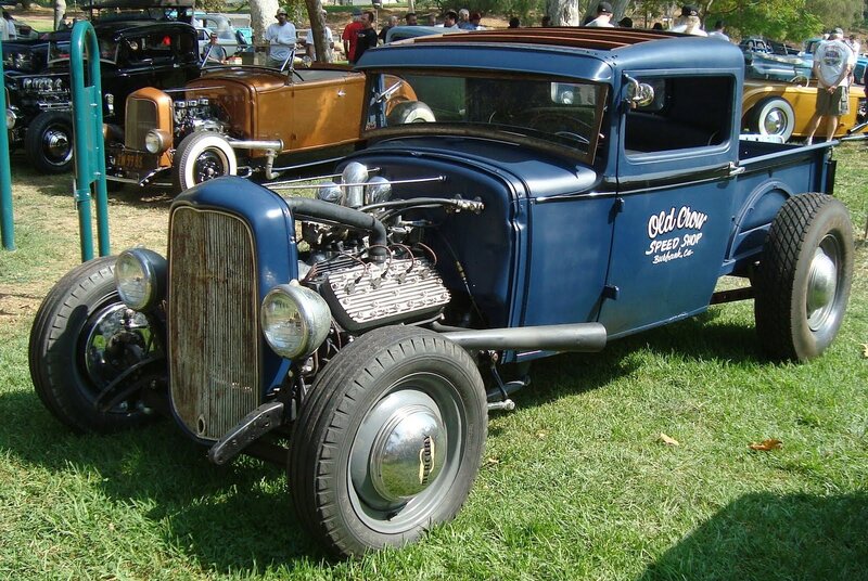 Blue Hot Rod Truck — Outdoor
