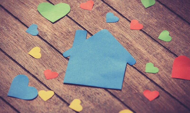 Blue House Cutout