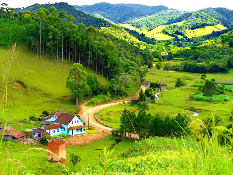Blue House in Valley