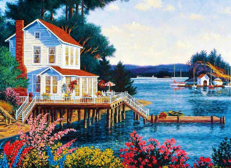 Blue House on Pier
