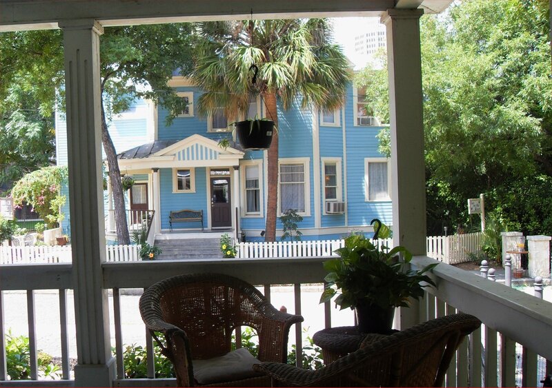 Blue House with Porch