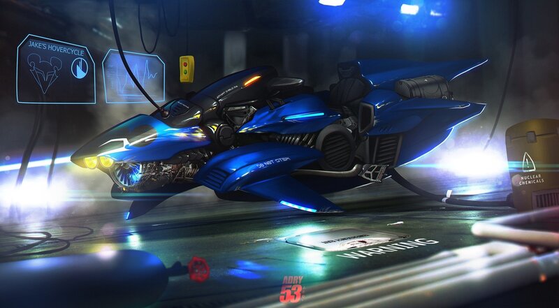 Blue Hovercycle