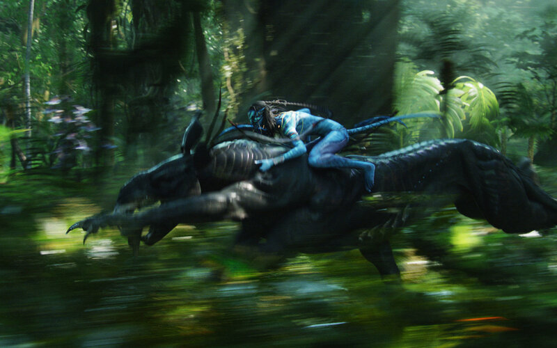 Blue Humanoid Riding Creature — Green, Dynamic