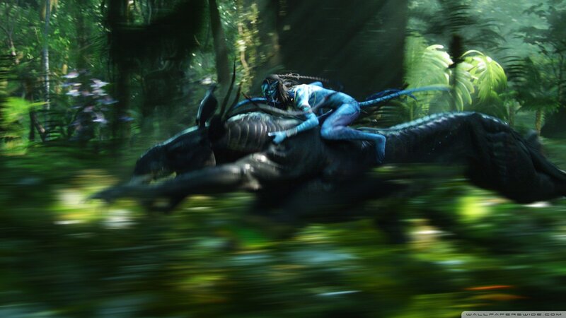 Blue Humanoid Riding Creature — Green