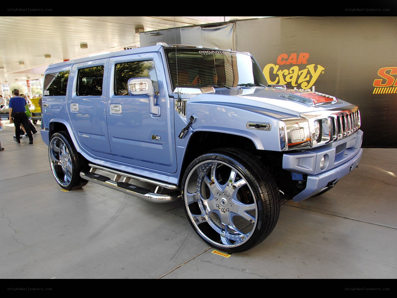 blue hummer h2 suv