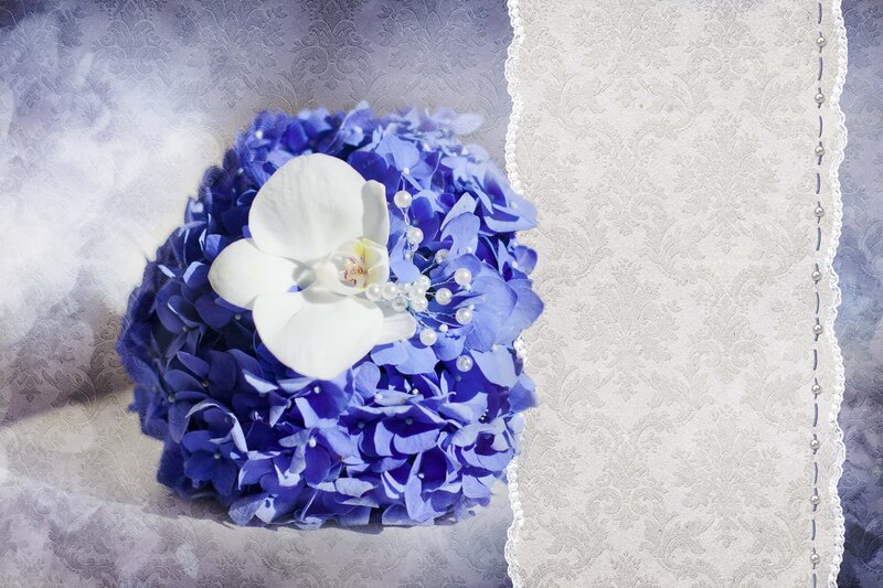 Blue Hydrangea Bouquet — Elegant